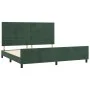 Dark green velvet bed frame with headboard 200x200 cm by , Beds and slatted bases - Ref: Foro24-3125839, Price: 240,39 €, Dis...