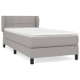 Box spring bed with light gray fabric mattress 90x190 cm by , Beds and slatted bases - Ref: Foro24-3126205, Price: 309,35 €, ...