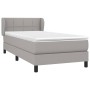 Box spring bed with light gray fabric mattress 90x190 cm by , Beds and slatted bases - Ref: Foro24-3126205, Price: 309,35 €, ...