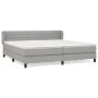 Box spring bed with light gray fabric mattress 200x200 cm by , Beds and slatted bases - Ref: Foro24-3126349, Price: 590,71 €,...