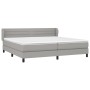 Box spring bed with light gray fabric mattress 200x200 cm by , Beds and slatted bases - Ref: Foro24-3126349, Price: 594,56 €,...