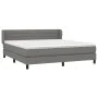 Box spring bed with dark gray fabric mattress 180x200 cm by , Beds and slatted bases - Ref: Foro24-3126342, Price: 604,70 €, ...