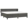 Box spring bed with dark gray velvet mattress 200x200 cm by , Beds and slatted bases - Ref: Foro24-3127572, Price: 545,20 €, ...