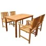 Set de comedor de jardín 5 piezas madera maciza de acacia de vidaXL, Conjuntos de jardín - Ref: Foro24-42622, Precio: 427,31 ...