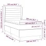 Box spring bed with cream fabric mattress 100x200 cm by , Beds and slatted bases - Ref: Foro24-3128586, Price: 358,23 €, Disc...