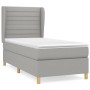 Box spring bed with light gray fabric mattress 90x190 cm by , Beds and slatted bases - Ref: Foro24-3128565, Price: 329,93 €, ...