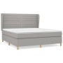 Boxspringbett mit hellgrauer Stoffmatratze 180x200 cm von , Betten und Lattenroste - Ref: Foro24-3128621, Preis: 642,12 €, Ra...