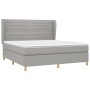 Boxspringbett mit hellgrauer Stoffmatratze 180x200 cm von , Betten und Lattenroste - Ref: Foro24-3128621, Preis: 642,12 €, Ra...