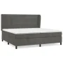 Box spring bed with dark gray velvet mattress 200x200 cm by , Beds and slatted bases - Ref: Foro24-3129292, Price: 596,60 €, ...