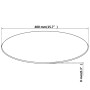 Round tempered glass table top 400 mm by vidaXL, Table tops - Ref: Foro24-244613, Price: 23,73 €, Discount: %