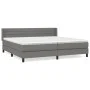 Box spring bed with dark gray fabric mattress 200x200 cm by , Beds and slatted bases - Ref: Foro24-3129818, Price: 595,40 €, ...