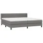 Box spring bed with dark gray fabric mattress 200x200 cm by , Beds and slatted bases - Ref: Foro24-3129818, Price: 595,40 €, ...