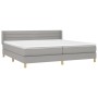 Box spring bed with light gray fabric mattress 200x200 cm by , Beds and slatted bases - Ref: Foro24-3130377, Price: 576,63 €,...