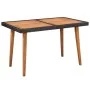 Garten-Essgruppe 5-teilig aus schwarzem und braunem synthetischem Rattan von vidaXL, Gartensets - Ref: Foro24-44075, Preis: 3...