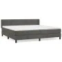 Box spring bed with dark gray velvet mattress 200x200 cm by , Beds and slatted bases - Ref: Foro24-3131040, Price: 540,75 €, ...