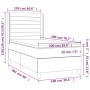 Box spring bed with cream fabric mattress 100x200 cm by , Beds and slatted bases - Ref: Foro24-3131494, Price: 351,46 €, Disc...