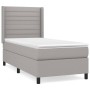 Box spring bed with light gray fabric mattress 100x200 cm by , Beds and slatted bases - Ref: Foro24-3131489, Price: 347,95 €,...