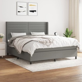 Boxspringbett mit dunkelgrauer Stoffmatratze 180x200 cm von , Betten und Lattenroste - Ref: Foro24-3131530, Preis: 635,49 €, ...