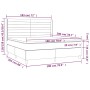 Box spring bed with dark gray fabric mattress 180x200 cm by , Beds and slatted bases - Ref: Foro24-3131530, Price: 635,49 €, ...