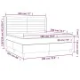 Box spring bed with dark gray fabric mattress 180x200 cm by , Beds and slatted bases - Ref: Foro24-3131530, Price: 620,22 €, ...