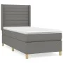Box spring bed with dark gray fabric mattress 90x190 cm by , Beds and slatted bases - Ref: Foro24-3132034, Price: 321,30 €, D...