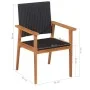Garden dining set 5 pieces black and brown synthetic rattan by vidaXL, Garden sets - Ref: Foro24-44075, Price: 340,69 €, Disc...