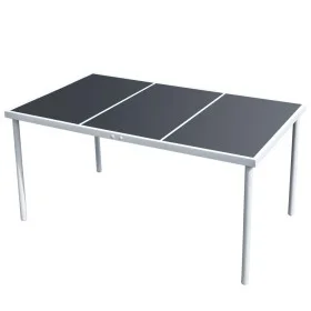 Mesa de jardín de acero negra 150x90x74 cm de vidaXL, Mesas de jardín - Ref: Foro24-43305, Precio: 117,07 €, Descuento: %