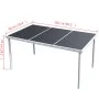 Mesa de jardín de acero negra 150x90x74 cm de vidaXL, Mesas de jardín - Ref: Foro24-43305, Precio: 116,87 €, Descuento: %