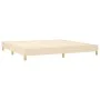 Box spring bed with mattress and LED cream fabric 200x200 cm by , Beds and slatted bases - Ref: Foro24-3133826, Price: 556,29...