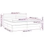 Box spring bed with mattress and LED cream fabric 200x200 cm by , Beds and slatted bases - Ref: Foro24-3133826, Price: 556,29...
