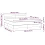 Box spring bed with fabric mattress and light gray LED 180x200 cm by , Beds and slatted bases - Ref: Foro24-3133813, Price: 5...
