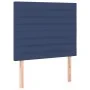 Box spring bed mattress and LED lights blue fabric 90x200 cm by , Beds and slatted bases - Ref: Foro24-3134931, Price: 343,13...