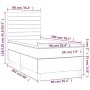 Box spring bed mattress and LED lights light gray fabric 90x200 cm by , Beds and slatted bases - Ref: Foro24-3134925, Price: ...