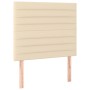 Box spring bed with mattress and LED cream fabric 120x200 cm by , Beds and slatted bases - Ref: Foro24-3134946, Price: 438,10...