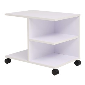 Estantería con ruedas blanca 50x35x42 cm de vidaXL, Librerías y estanterías - Ref: Foro24-245724, Precio: 54,95 €, Descuento: %
