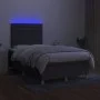 Box spring bed with mattress and LED dark gray fabric 120x200 cm by , Beds and slatted bases - Ref: Foro24-3135502, Price: 40...