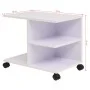 Weißes Regal mit Rädern 50x35x42 cm von vidaXL, Bücherregale und Regale - Ref: Foro24-245724, Preis: 53,87 €, Rabatt: %