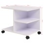 Weißes Regal mit Rädern 50x35x42 cm von vidaXL, Bücherregale und Regale - Ref: Foro24-245724, Preis: 54,95 €, Rabatt: %