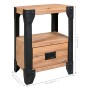 Nachttische 2 Stück aus massivem Akazienholz und Stahl 40x30x54 cm von vidaXL, Nachttische - Ref: Foro24-279100, Preis: 169,5...