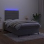 Cama box spring colchón y LED terciopelo gris oscuro 120x200 cm de , Camas y somieres - Ref: Foro24-3136174, Precio: 396,48 €...