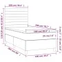 Boxspringbett mit Matratze und LED-Samt in Schwarz, 100 x 200 cm von , Betten und Lattenroste - Ref: Foro24-3136169, Preis: 3...