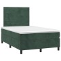 Box spring mattress and LED dark green velvet bed 120x200cm by , Beds and slatted bases - Ref: Foro24-3136176, Price: 458,21 ...