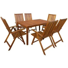 Garden dining set 7 pieces solid acacia wood by vidaXL, Garden sets - Ref: Foro24-42611, Price: 542,47 €, Discount: %