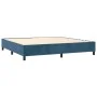 Box spring bed with mattress and LED dark blue velvet 200x200 cm by , Beds and slatted bases - Ref: Foro24-3136207, Price: 63...