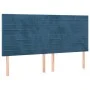 Box spring bed with mattress and LED dark blue velvet 200x200 cm by , Beds and slatted bases - Ref: Foro24-3136207, Price: 63...