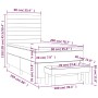 Boxspringbett mit blauer Stoffmatratze 90x200 cm von , Betten und Lattenroste - Ref: Foro24-3136651, Preis: 372,04 €, Rabatt: %