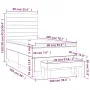 Box spring bed with light gray fabric mattress 90x200 cm by , Beds and slatted bases - Ref: Foro24-3136645, Price: 350,13 €, ...