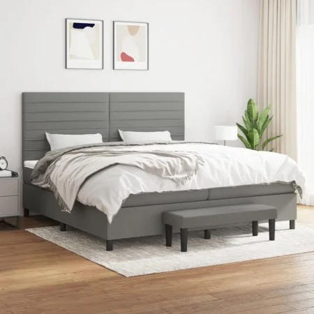 Boxspringbett mit dunkelgrauer Stoffmatratze 200x200 cm von , Betten und Lattenroste - Ref: Foro24-3136702, Preis: 756,92 €, ...
