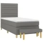 Cama box spring con colchón tela gris oscuro 90x190 cm de , Camas y somieres - Ref: Foro24-3137198, Precio: 336,14 €, Descuen...