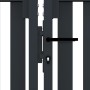 Cancela doble de valla de acero gris antracita 306x220 cm